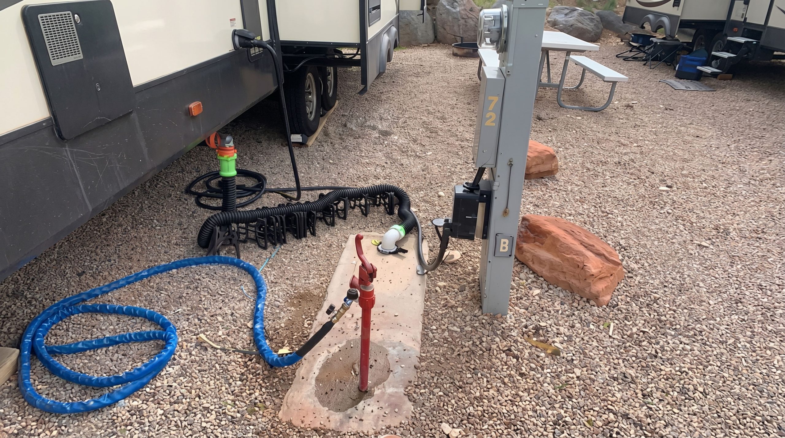 Typical Campground Hookups.